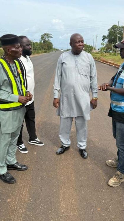 OTI REGIONAL MINISTER INSPECTS NKWANTA TO KPASSA ROAD