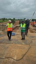OTI REGIONAL MINISTER INSPECTS PROGRESS OF DAMBAI BRIDGE CONSTRUCTION PROJECT